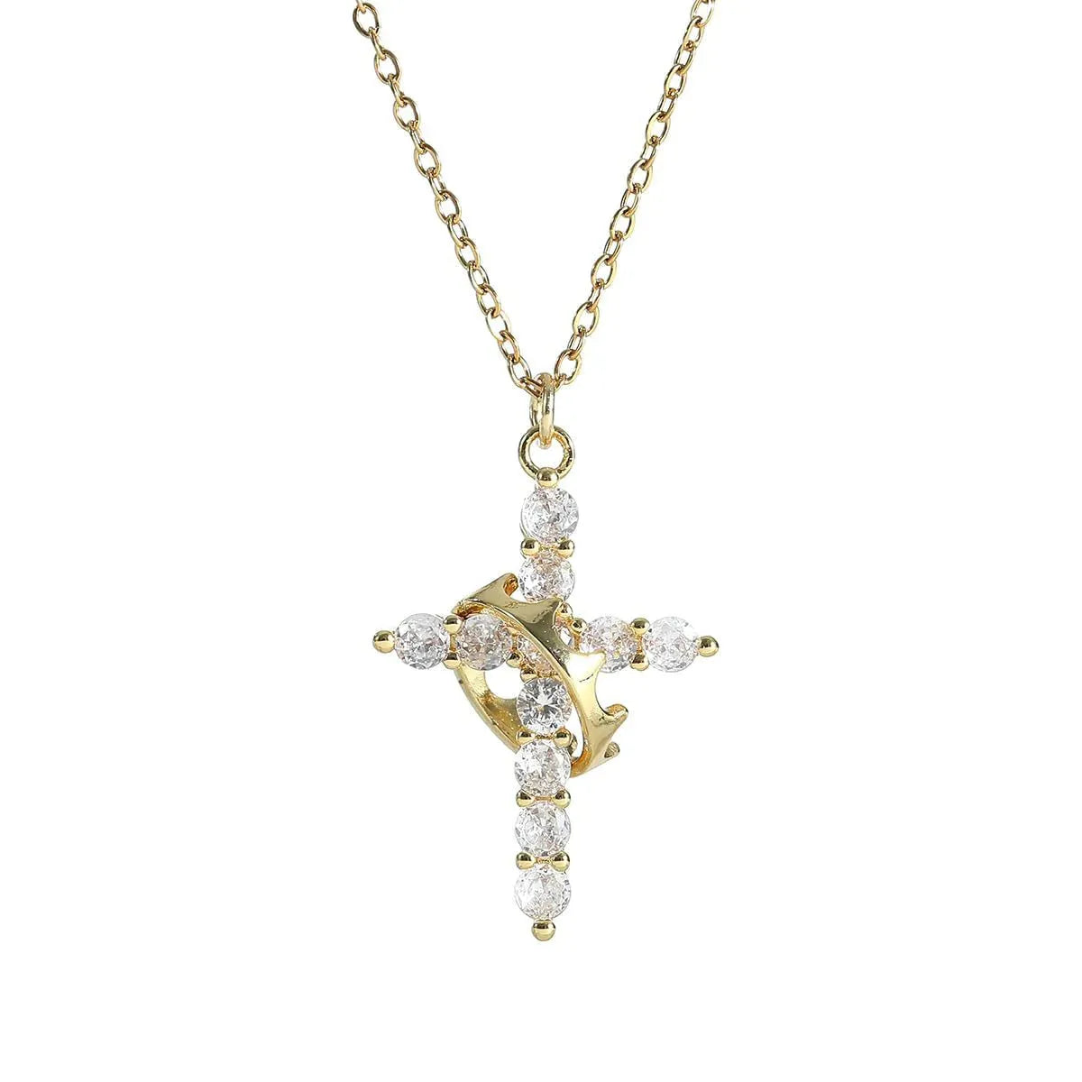 Cross & Crown Necklace