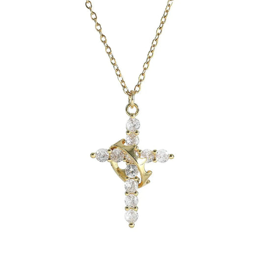 Cross & Crown Necklace