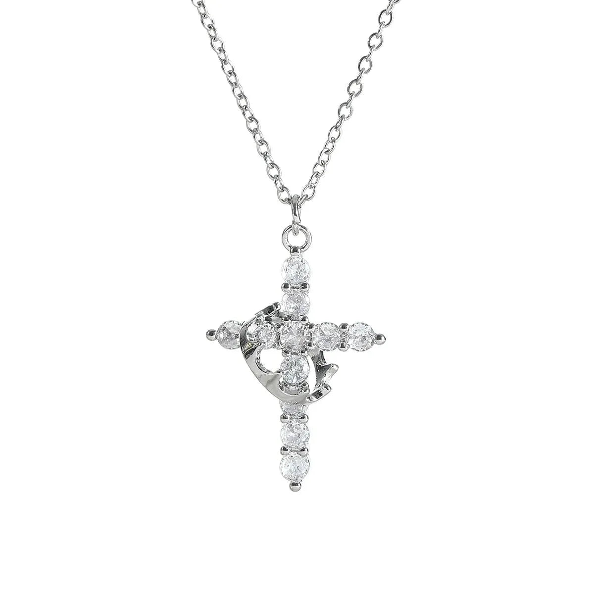 Cross & Crown Necklace